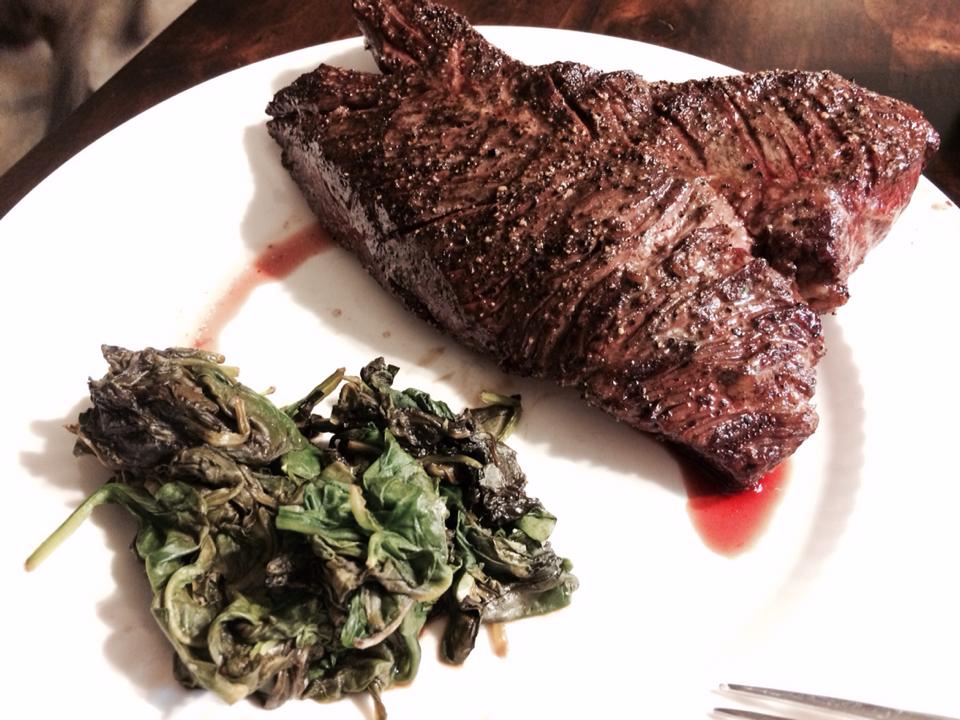 Steak and Spinach The Itinerant Angler